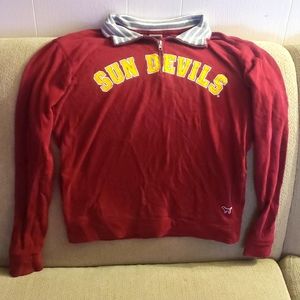 ASU SUN DEVILS Womens XS LS shirt PINK